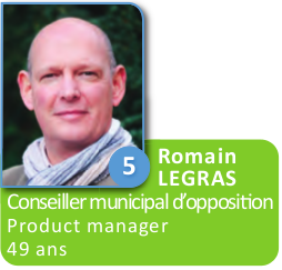 5 -Romain Legras - conseiller municipal d'opposition, Product manager, 49 ans